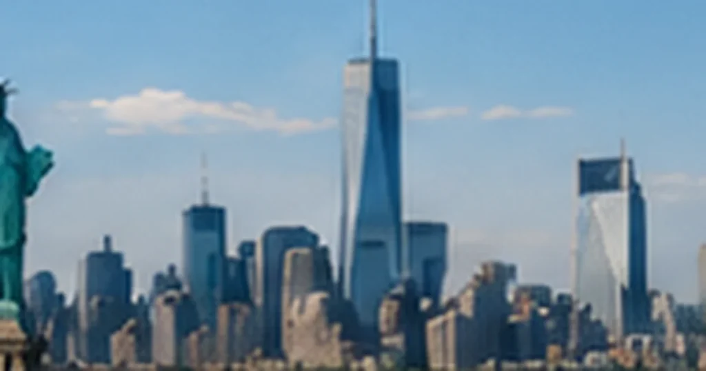 New York skyline and Statue of Liberty for jobs in USA for foreigners 2026