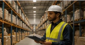 Warehouse worker scanning inventory for Canada warehouse jobs 2026