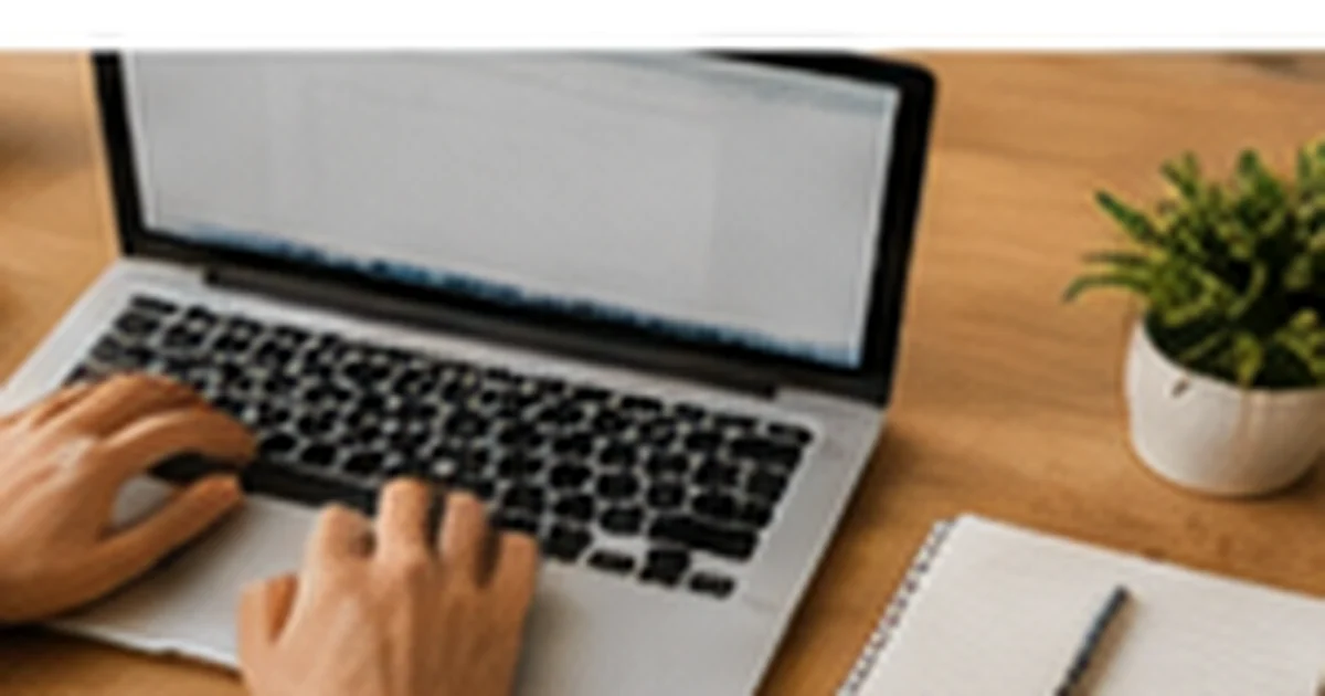 Hands typing on a laptop for remote data entry jobs 2026